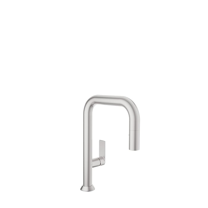 Baril Arte Single-Hole Bar / Prep Kitchen Faucet With 2-Function Pull-Down Spray - CUI-9352-02L - Stainless Steel