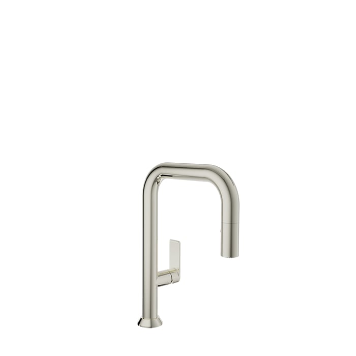 Baril Arte Single-Hole Bar / Prep Kitchen Faucet With 2-Function Pull-Down Spray - CUI-9352-02L - Polished Nickel