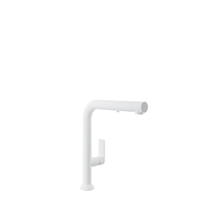 Baril Arte Single-Hole Kitchen Faucet With 2-Function Pull-Down Spray - CUI-9355-02L - White