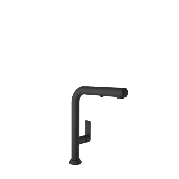Baril Arte Single-Hole Kitchen Faucet With 2-Function Pull-Down Spray - CUI-9355-02L - Matte Black