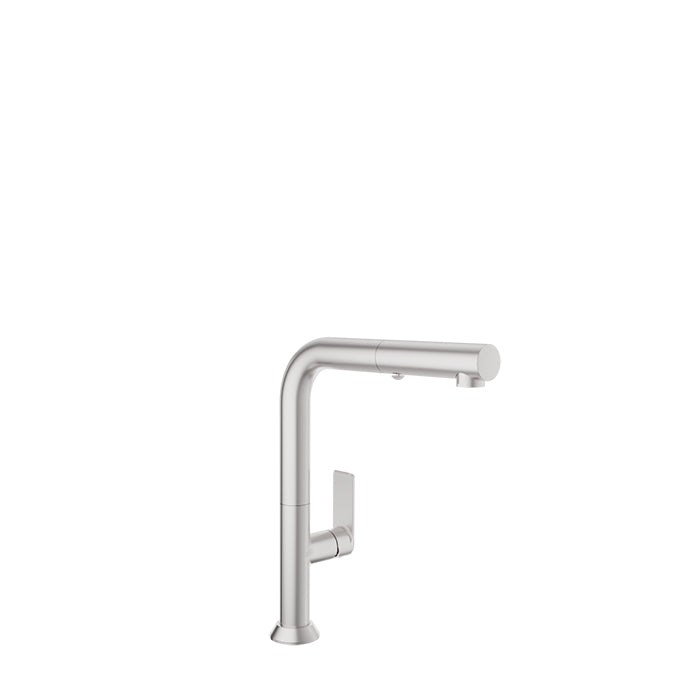 Baril Arte Single-Hole Kitchen Faucet With 2-Function Pull-Down Spray - CUI-9355-02L - Stainless Steel