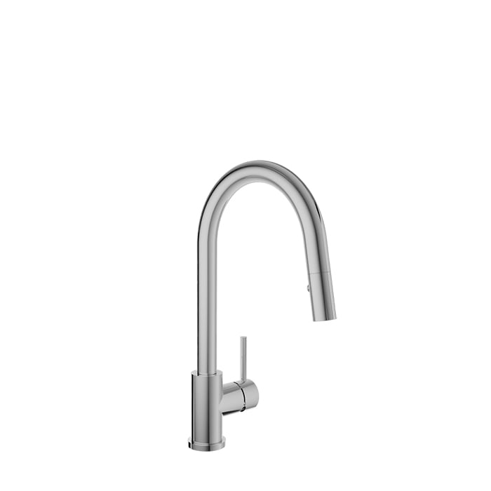 Baril Unick Single-Hole Kitchen Faucet With Side Lever And 2-Function Pull-Down Spray - CUI-9540-35L - Polished Chrome