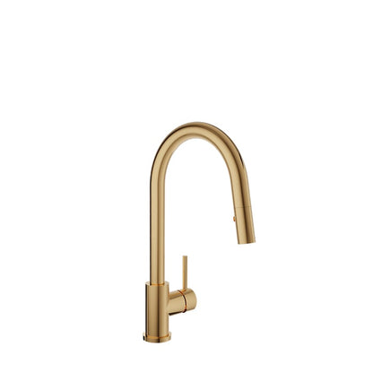 Baril Unick Single-Hole Kitchen Faucet With Side Lever And 2-Function Pull-Down Spray - CUI-9540-35L - Gold