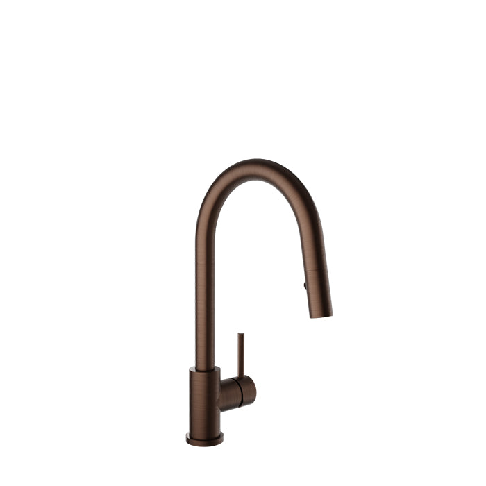 Baril Unick Single-Hole Kitchen Faucet With Side Lever And 2-Function Pull-Down Spray - CUI-9540-35L - Venetian Bronze