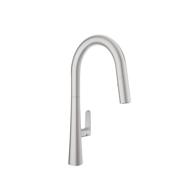 Baril Nox Single-Hole Outdoor Kitchen Faucet With 2-Function Pull-Down Spray, 316L Marine-Grade Stainless - CUI-9635-02L - Natural Stainless Steel