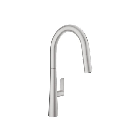 Baril Nox Single-Hole Outdoor Kitchen Faucet With 2-Function Pull-Down Spray, 316L Marine-Grade Stainless - CUI-9635-02L - Natural Stainless Steel