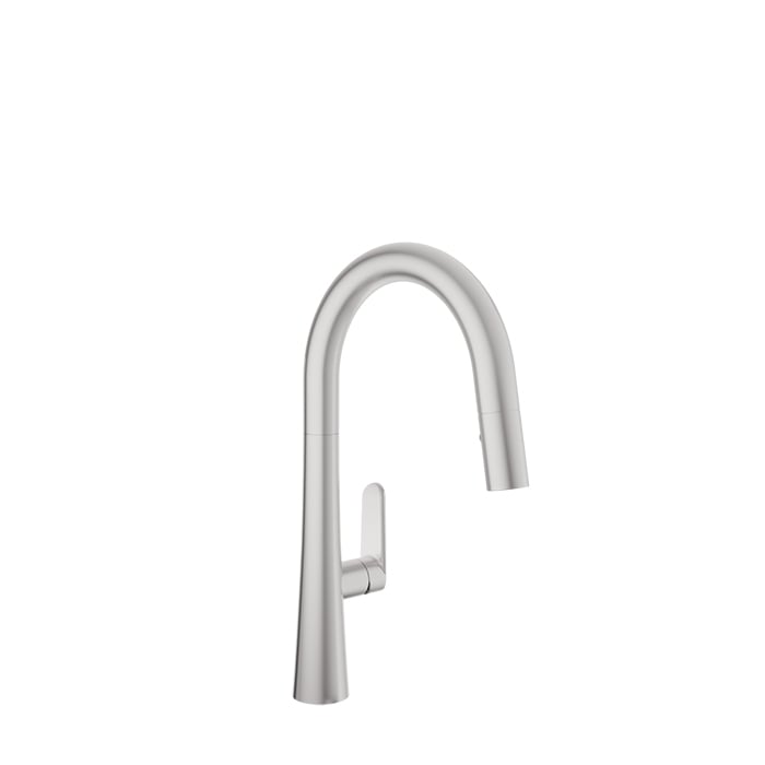 Baril Nox Single-Hole Outdoor Kitchen Faucet With 2-Function Pull-Down Spray, 316L Marine-Grade Stainless - CUI-9640-02L - Natural Stainless Steel