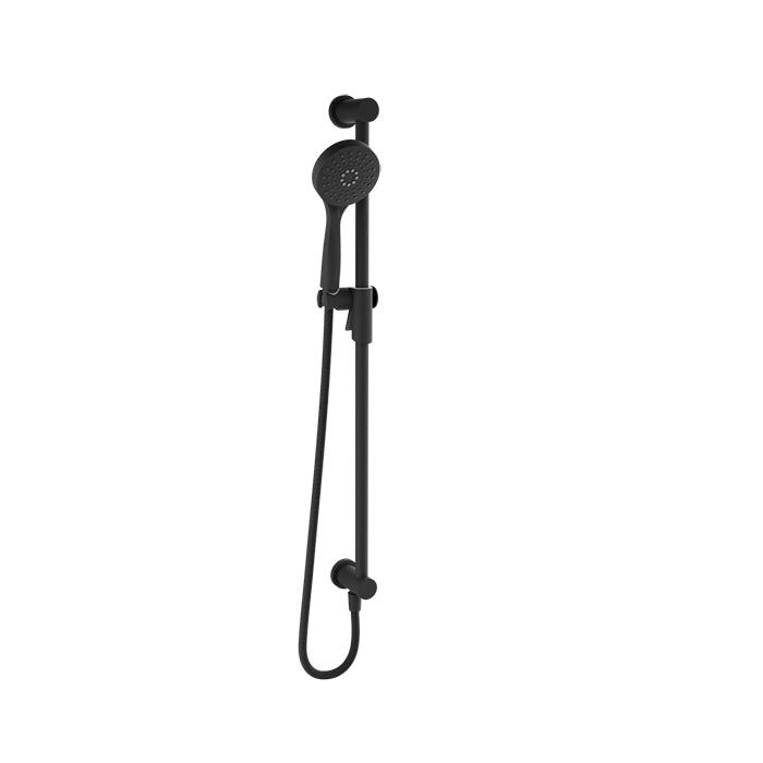 Baril Moderne 3-Spray Sliding Shower Bar With Built-In Supply Elbow - DGL-2175-52 - Matte Black