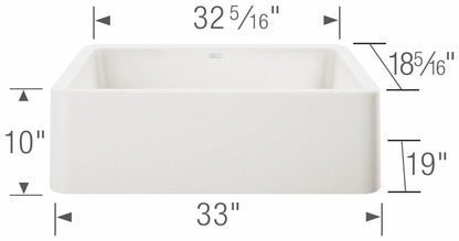 Blanco Ikon 33 Single Bowl Undermount Apron Front Silgranit Kitchen Sink