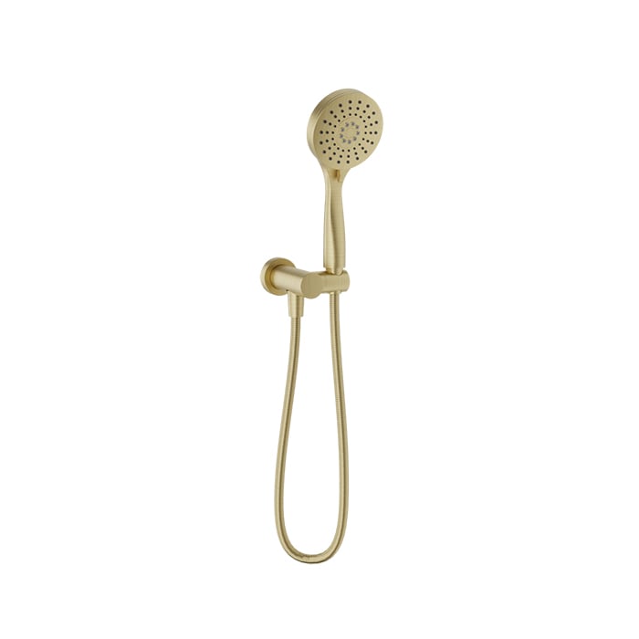 Baril 3-Spray Hand Shower on Wall-Mounted Supply Elbow - DSP-2566-19 - Satin Brass