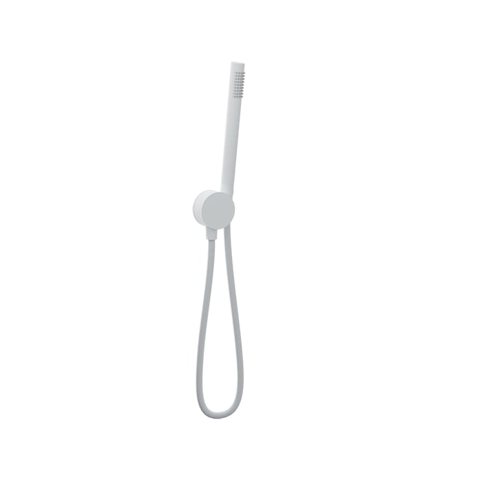 Baril Two-Tone 1-Spray Hand Shower on Wall-Mounted Supply Elbow - DSP-2604-21 - White / White