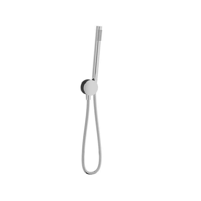 Baril Two-Tone 1-Spray Hand Shower on Wall-Mounted Supply Elbow - DSP-2604-21 - Polished Chrome / Smoked