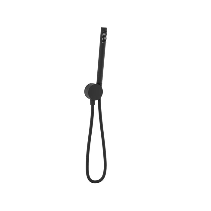 Baril Two-Tone 1-Spray Hand Shower on Wall-Mounted Supply Elbow - DSP-2604-21 - Matte Black / Matte Black