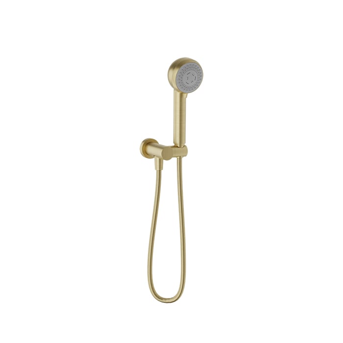 Baril 2-Spray Hand Shower on Wall-Mounted Supply Elbow - DSP-2635-19 - Satin Brass