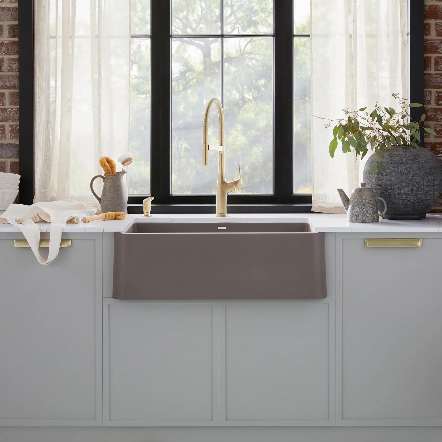 Blanco Ikon 33 Single Bowl Undermount Apron Front Silgranit Kitchen Sink