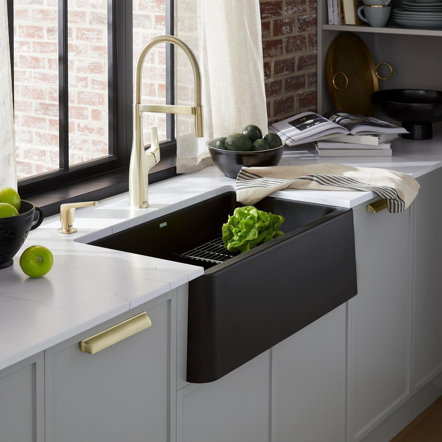 Blanco Ikon 33 Single Bowl Undermount Apron Front Silgranit Kitchen Sink