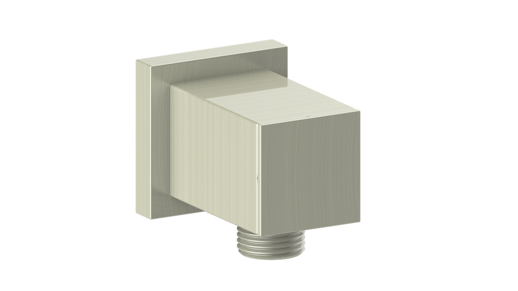 Vogt Square Brass Elbow Connector EC.01.01 in Brushed Nickel