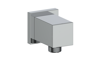 Vogt Square Brass Elbow Connector EC.01.01 in Polished Chrome
