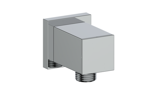 Vogt Square Brass Elbow Connector EC.01.01 in Polished Chrome