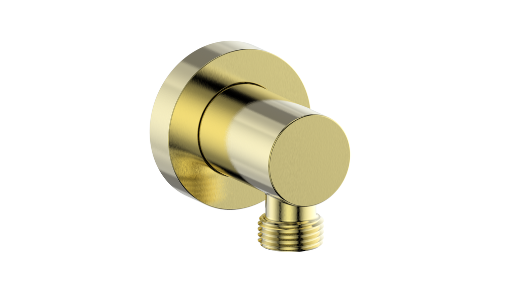 Vogt Round Brass Elbow Connector EC.02.01 in Brushed Gold
