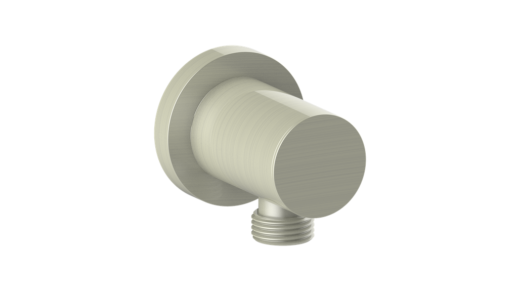 Vogt Round Brass Elbow Connector EC.02.01 in Brushed Nickel