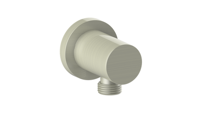 Vogt Round Brass Elbow Connector EC.02.01 in Brushed Nickel