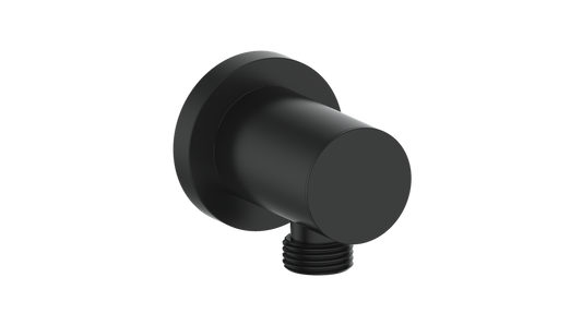 Vogt Round Brass Elbow Connector EC.02.01 in Matte Black