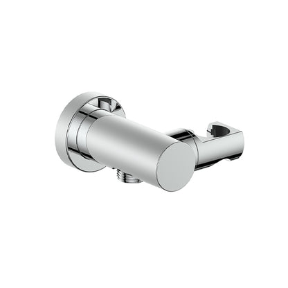 Vogt Round Elbow Connector with Hand Shower Holder EC.02.03 in Polished Chrome