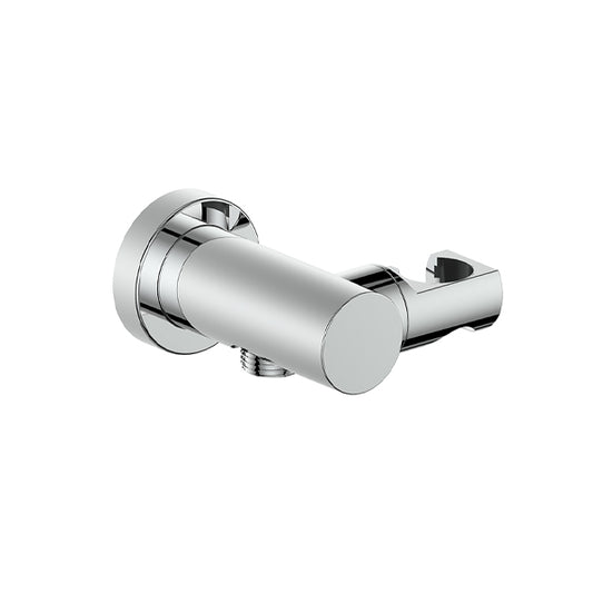 Vogt Round Elbow Connector with Hand Shower Holder EC.02.03 in Polished Chrome