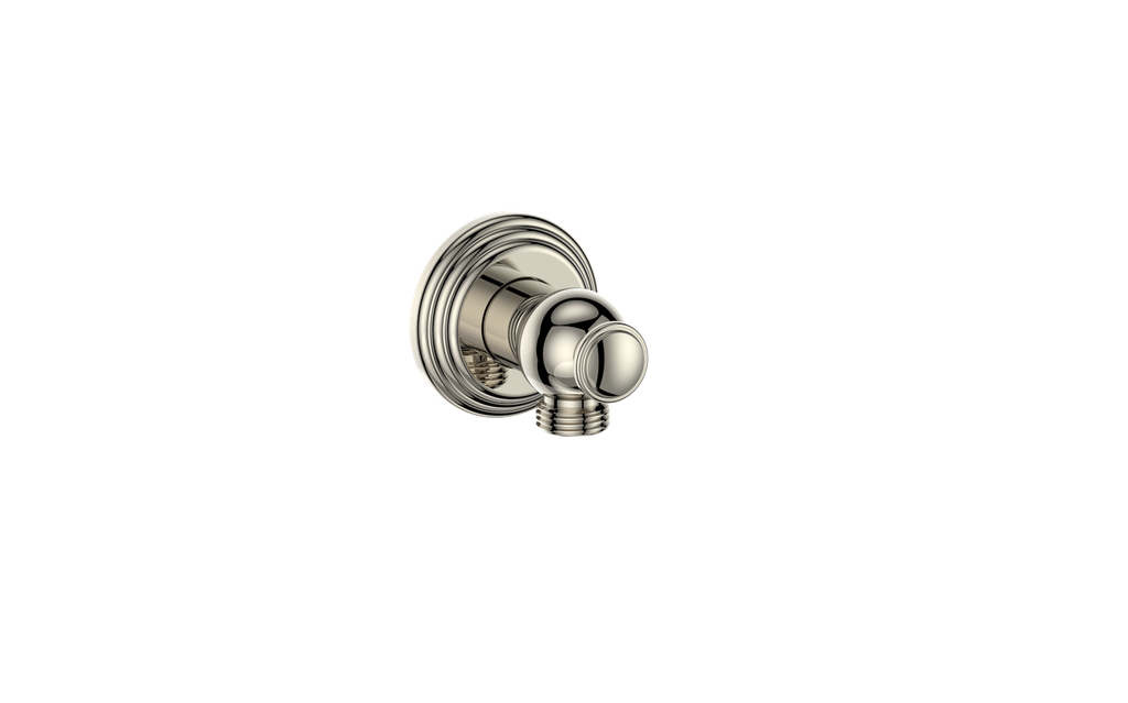Vogt Carinthia Round Brass Elbow Connector in Polished Nickel – EC.10.01.PN
