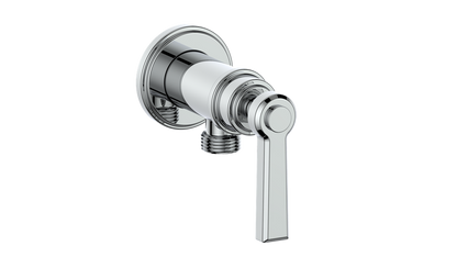 Vogt Zehn Elbow Connector with Shut-Off, Lever Handle - Polished Chrome (EC.Z1.02.CC)