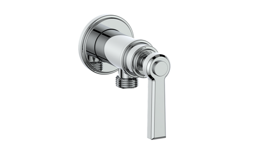 Vogt Zehn Elbow Connector with Shut-Off, Lever Handle - Polished Chrome (EC.Z1.02.CC)