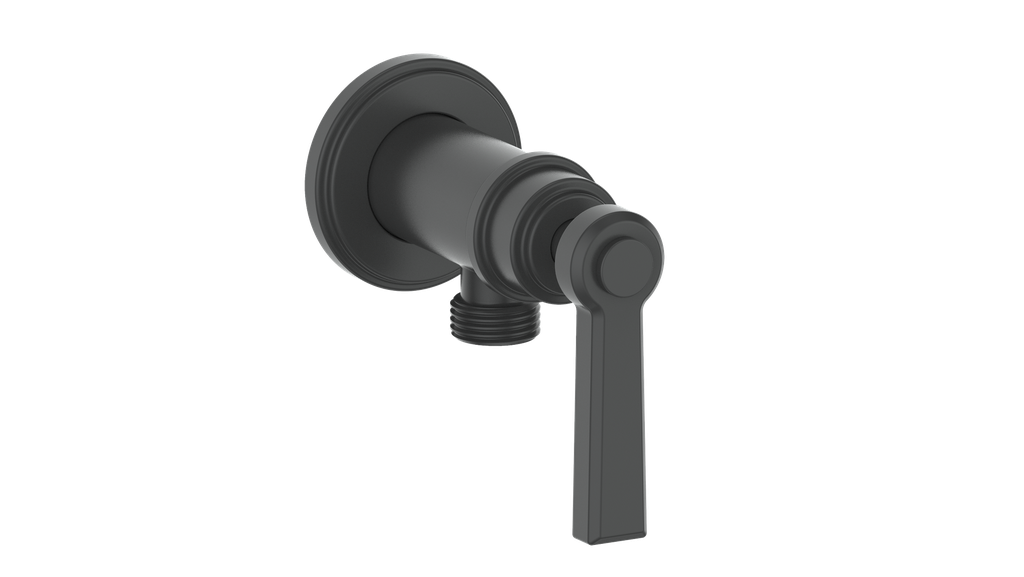 Vogt Zehn Elbow Connector with Shut-Off, Lever Handle - Matte Black (EC.Z1.02.MB)