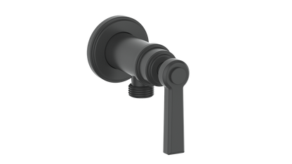 Vogt Zehn Elbow Connector with Shut-Off, Lever Handle - Matte Black (EC.Z1.02.MB)