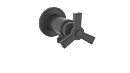 Vogt Zehn Elbow Connector with Shut-Off, 3-Spoke Handle - Matte Black (EC.Z3.02.MB)