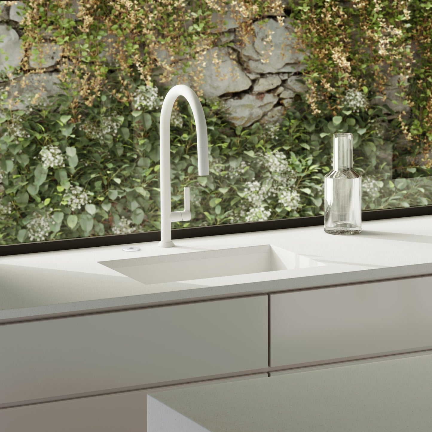 Baril Arte 16.5" High Single-Hole Kitchen Faucet With 2-Function Pull-Down Spray - CUI-9340-02L