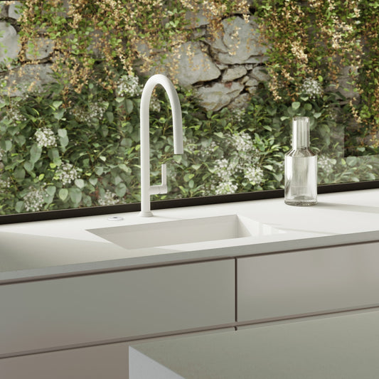 Baril Arte 16.5" High Single-Hole Kitchen Faucet With 2-Function Pull-Down Spray - CUI-9340-02L