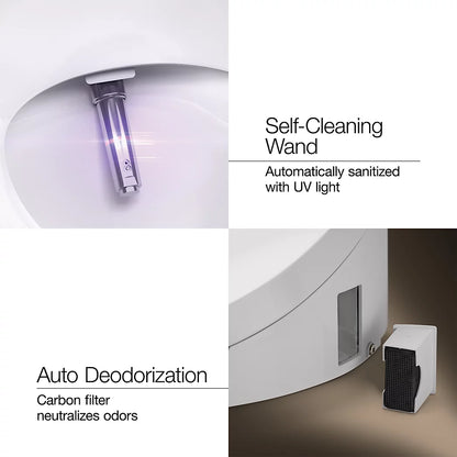 Kohler Leap One-Piece Elongated Smart Toilet, Dual-Flush 1.28/1.0 GPF