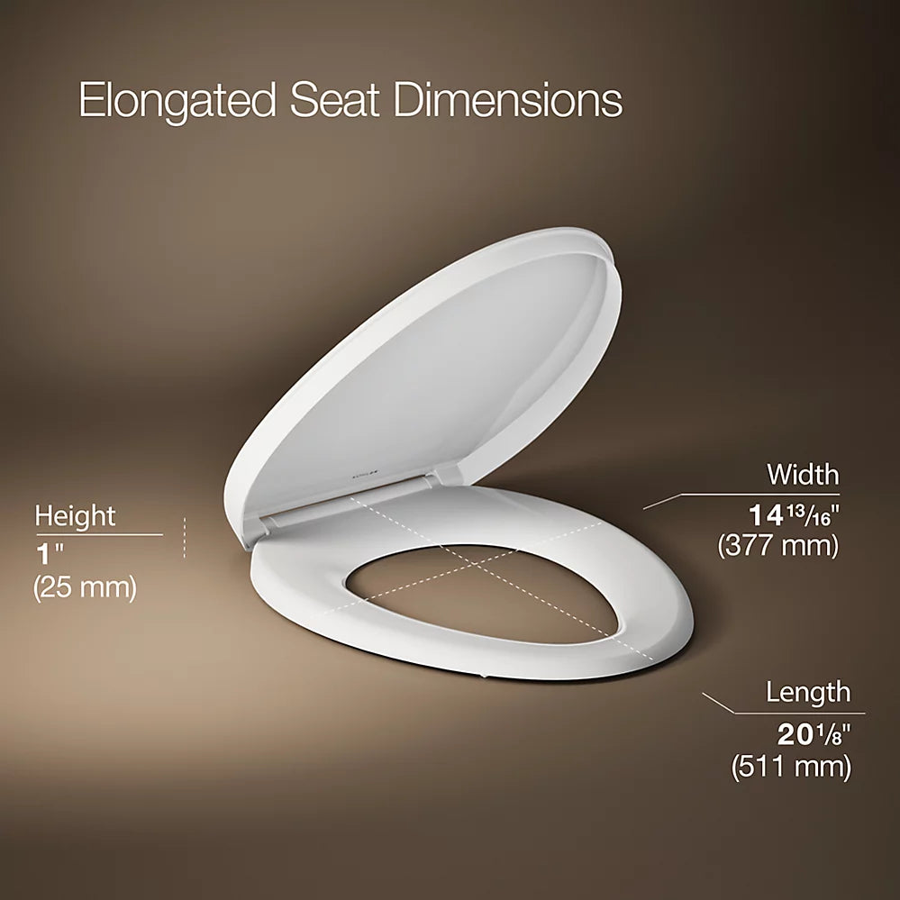 Kohler Impro ReadyLatch Quiet-Close Elongated Toilet Seat - K-26801-0