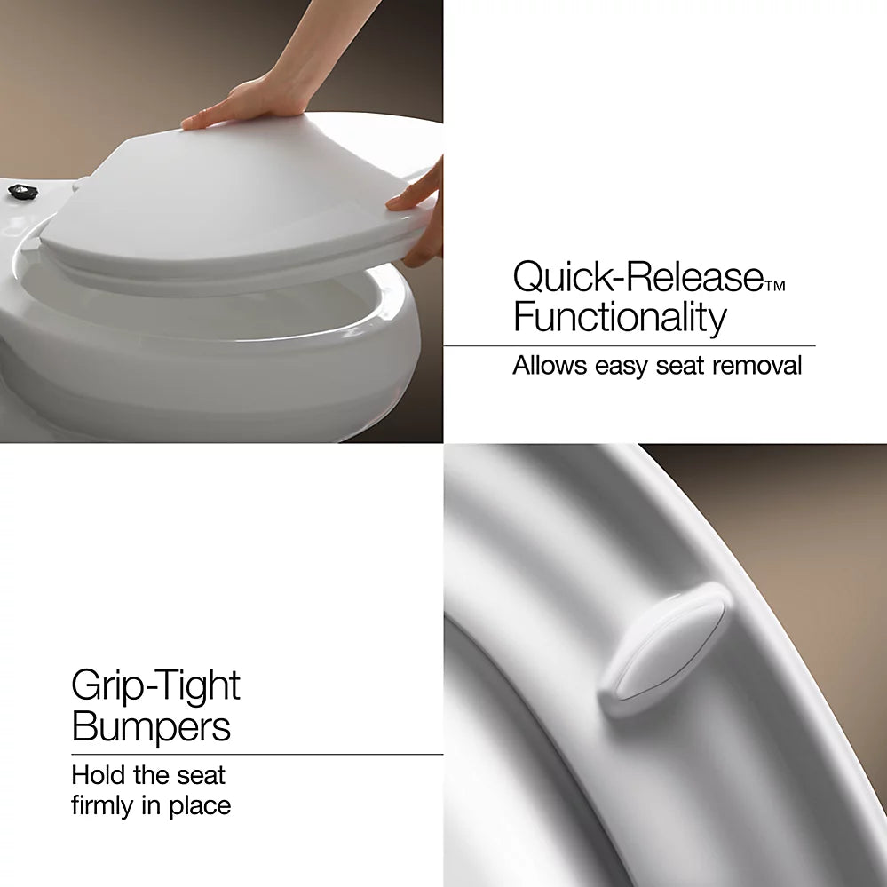 Kohler Impro ReadyLatch Quiet-Close Elongated Toilet Seat - K-26801-0