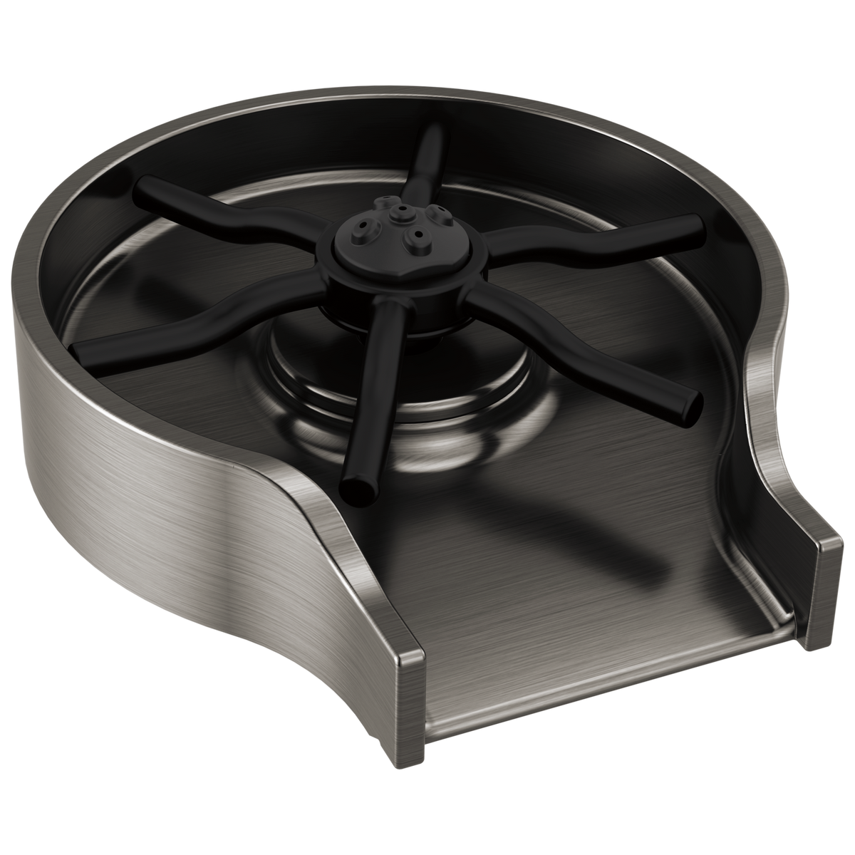 Delta Metal Glass Rinser Black Stainless