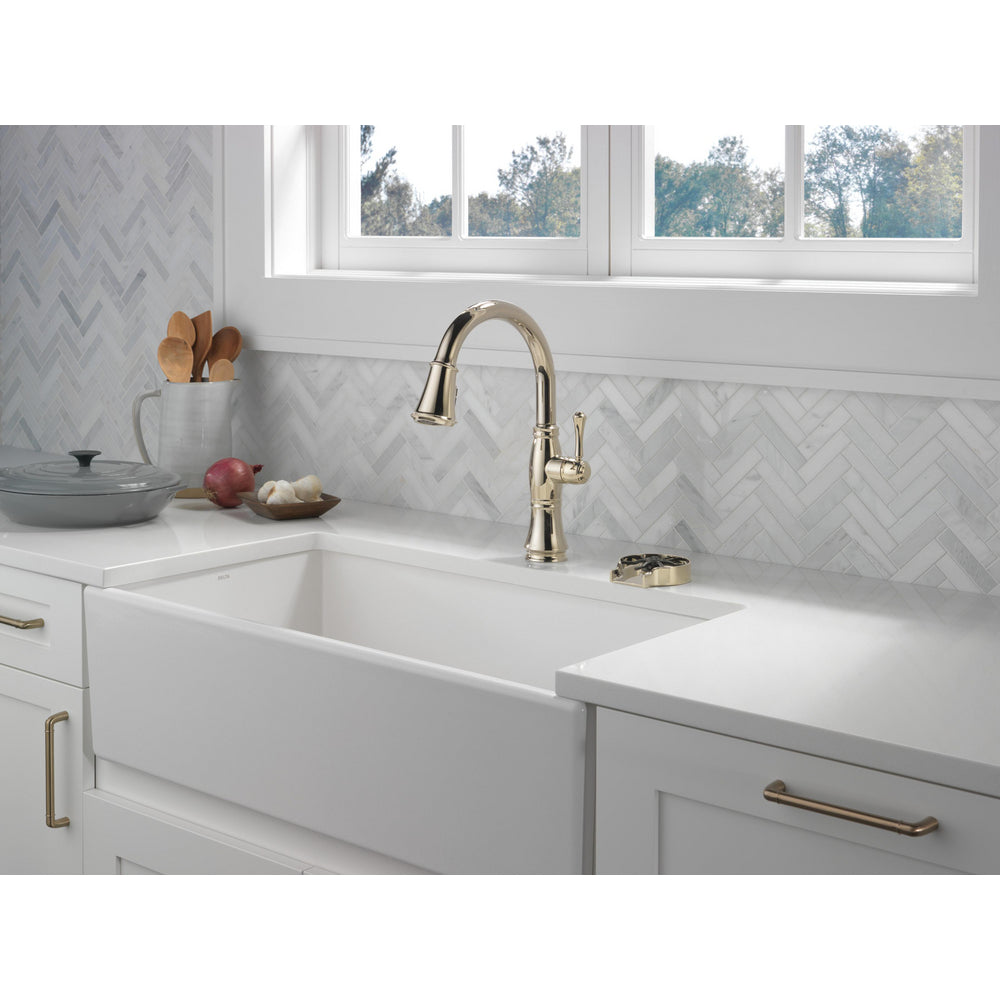 Delta Cassidy Single Handle Pull-Down Kitchen Faucet with ShieldSpray Technology - 9197