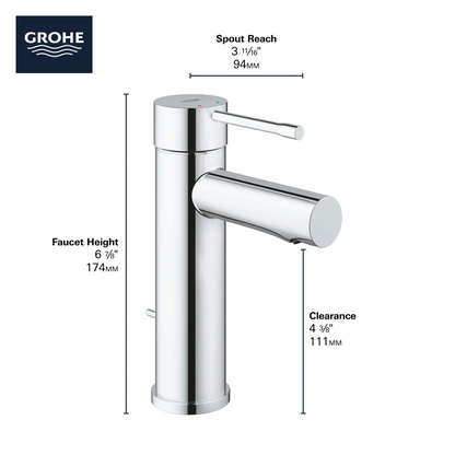 Grohe Essence Single Hole Bathroom Faucet - Eunoia 