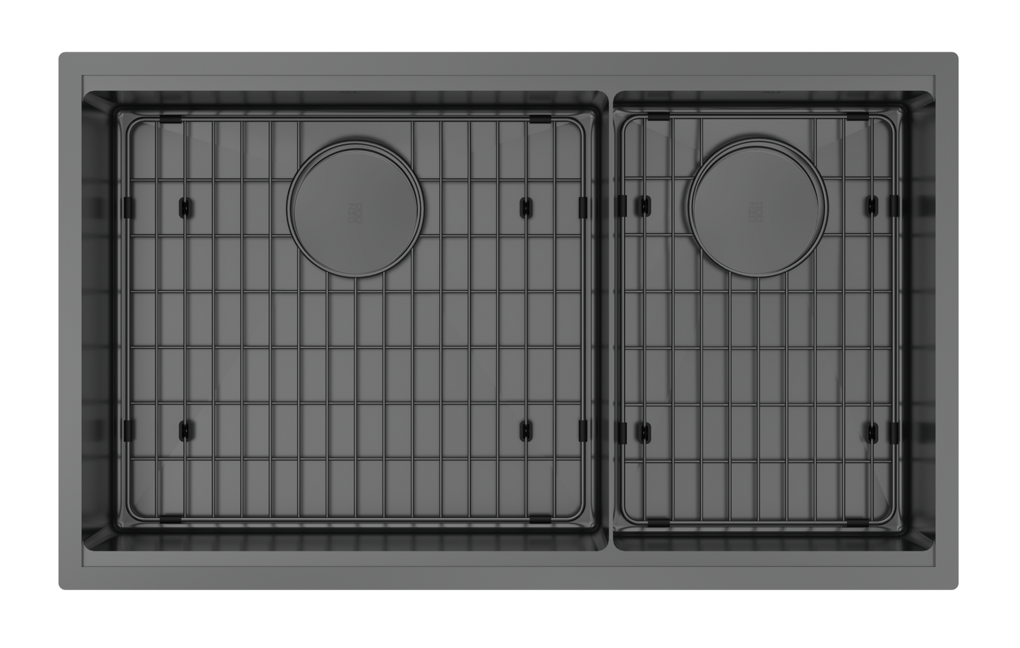 Zomodo Integrato 2.0 Black Pearl 31" 60/40 Dual Mount Workstation Kitchen Sink