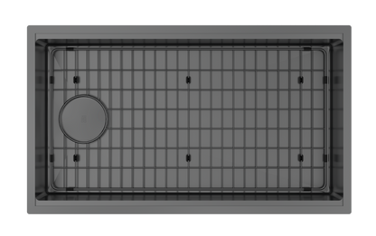 Zomodo Integrato 2.0 Black Pearl 32" Dual Mount Super Single Workstation Kitchen Sink - ITC762-BK