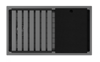 Zomodo Integrato 2.0 Black Pearl 32" Dual Mount Super Single Workstation Kitchen Sink - ITC762-BK