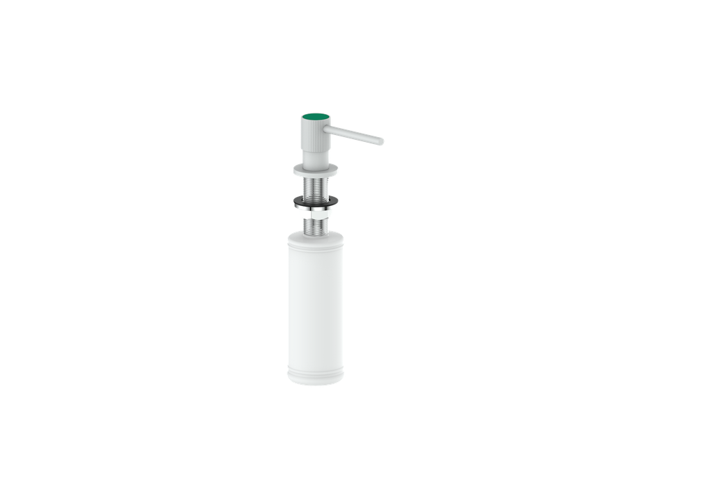 Matte White / Emerald Green