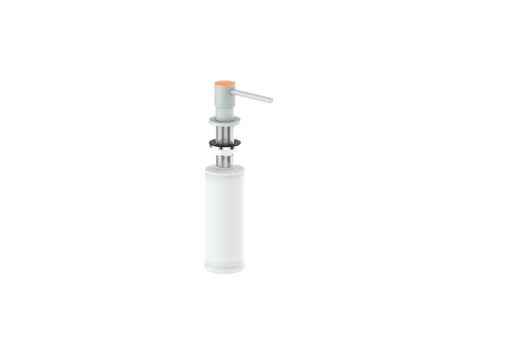 Matte White / Orange Burst