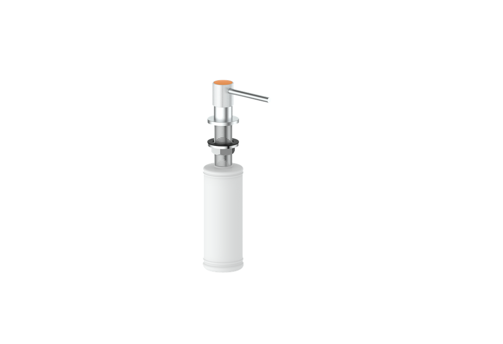 Stainless Steel / Orange Burst