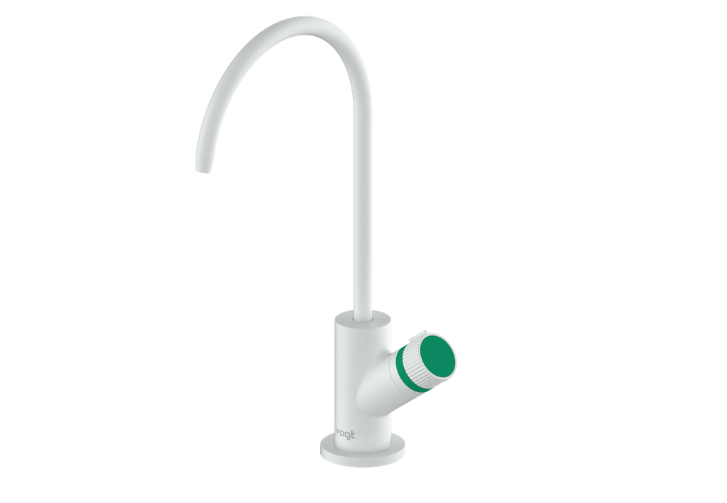 Matte White / Emerald Green